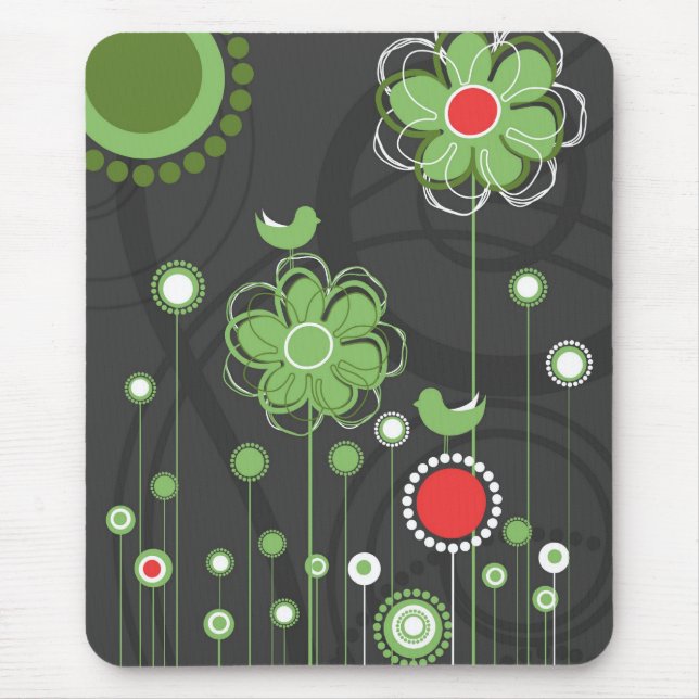 Abstraktes BlumenMousepad Mousepad (Vorne)