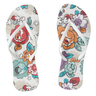 Abstraktes Blumenmuster 5 Flip Flops