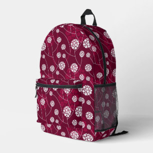 Abstraktes Blumenmuster Bedruckter Rucksack