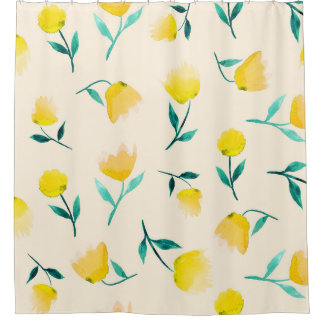 Abstraktes Blumenmuster Duschvorhang