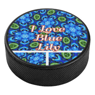 Abstraktes Blumenmuster Eishockey Puck