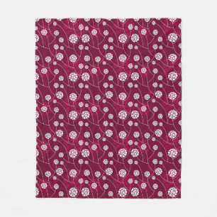 Abstraktes Blumenmuster Fleecedecke