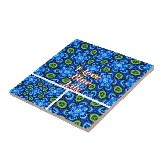 Abstraktes Blumenmuster Fliese (Seite)