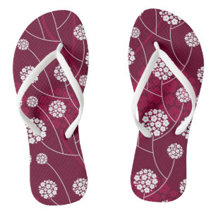 Abstraktes Blumenmuster Flip Flops