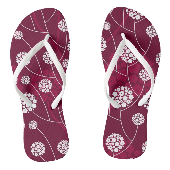 Abstraktes Blumenmuster Flip Flops (Fußbett)