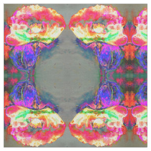 Abstraktes Blumenmuster Gelbe Pflaumen Stoff