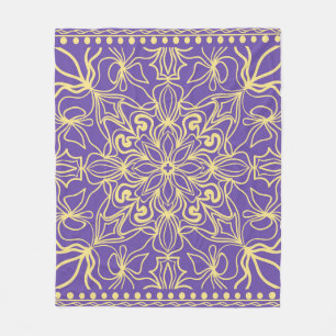 Abstraktes Blumenmuster. Geometrie, Mandala-Design Fleecedecke