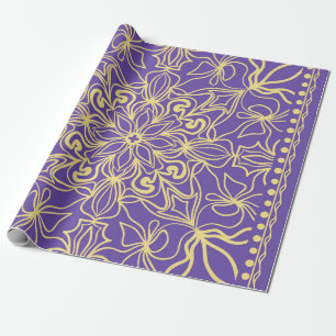 Abstraktes Blumenmuster. Geometrie, Mandala-Design Geschenkpapier