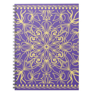 Abstraktes Blumenmuster. Geometrie, Mandala-Design Notizblock