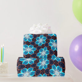 Abstraktes Blumenmuster Geschenkpapier