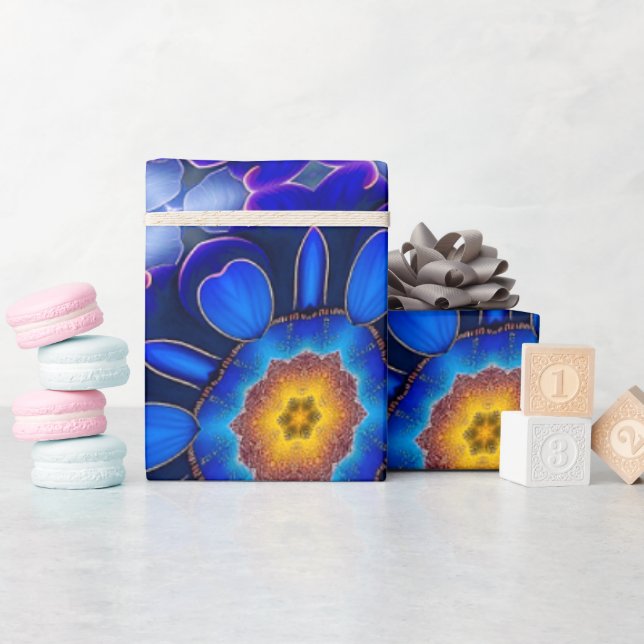 Abstraktes Blumenmuster Geschenkpapier (Babyparty)