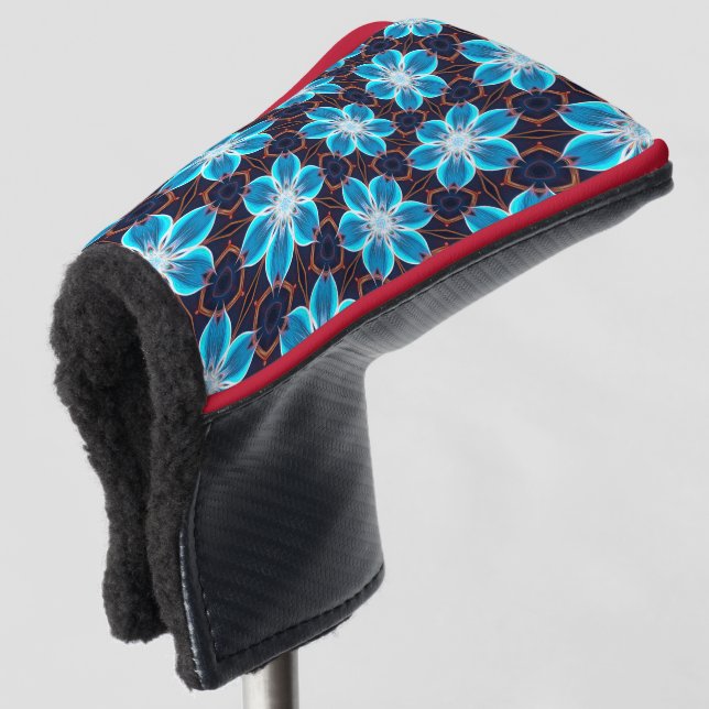 Abstraktes Blumenmuster Golf Headcover (3/4 Vorderseite)