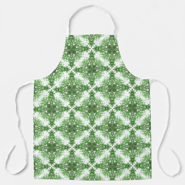 Abstraktes Blumenmuster in Schwarzweiß Schürze (Vorderseite)