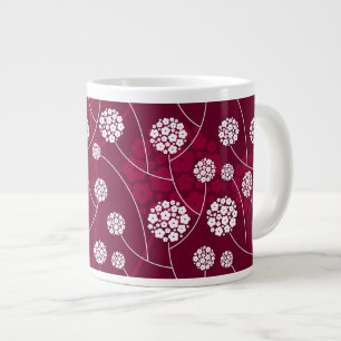 Abstraktes Blumenmuster Jumbo-Tasse