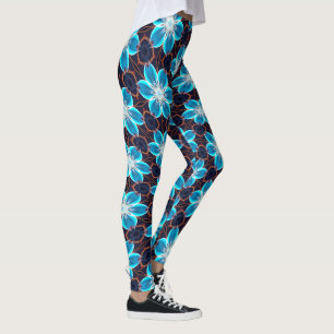Abstraktes Blumenmuster Leggings