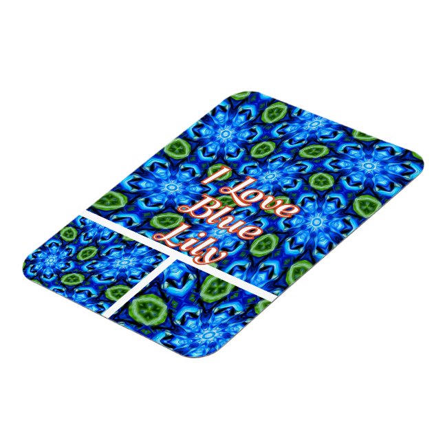 Abstraktes Blumenmuster Magnet (Linke Seite)