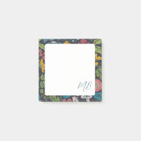 Abstraktes Blumenmuster-Monogramm