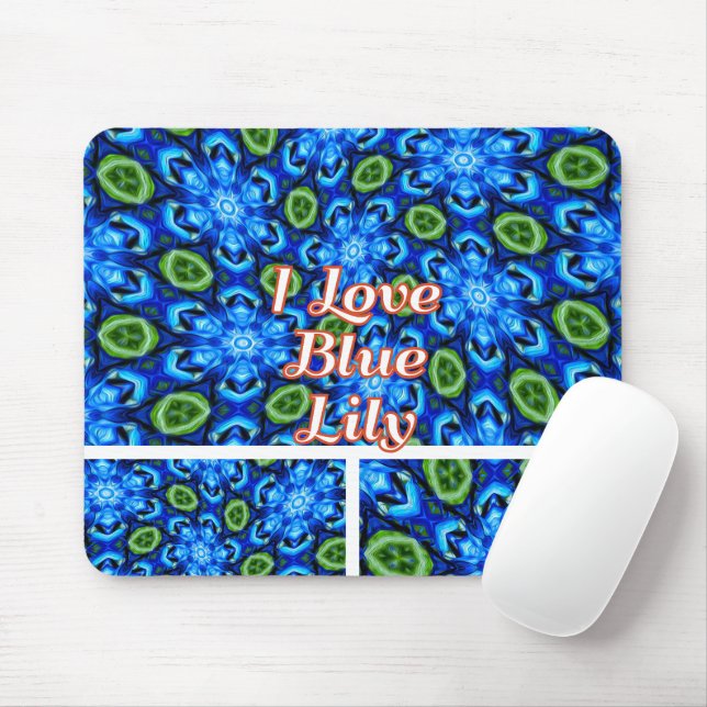 Abstraktes Blumenmuster Mousepad (Mit Mouse)