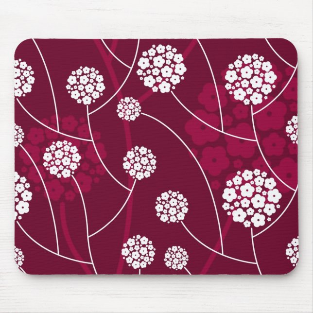 Abstraktes Blumenmuster Mousepad (Vorne)