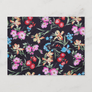 Abstraktes Blumenmuster Postkarte