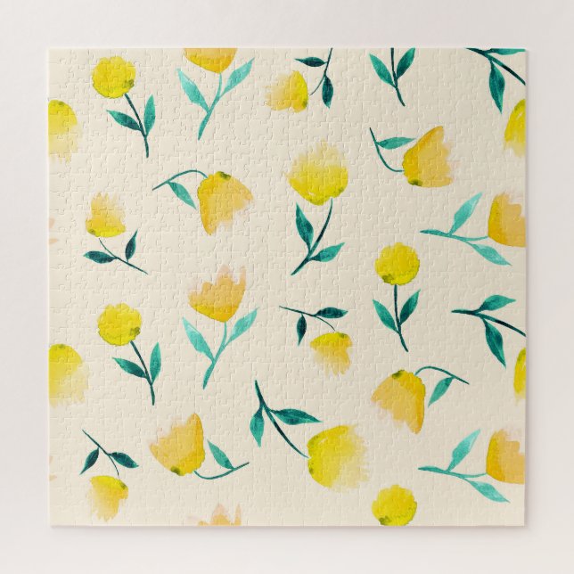 Abstraktes Blumenmuster Puzzle (Vertikal)