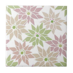 Abstraktes Blumenmuster romantisches Muster Cartoo Fliese