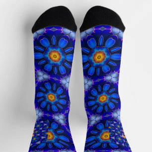Abstraktes Blumenmuster Socken