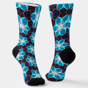 Abstraktes Blumenmuster Socken