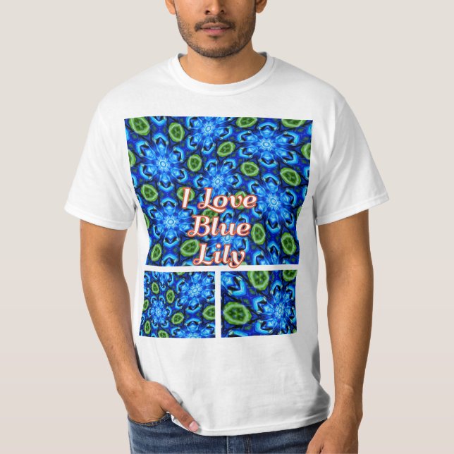 Abstraktes Blumenmuster T-Shirt (Vorderseite)