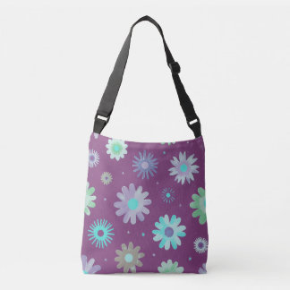 Abstraktes Blumenmuster-Tote Tragetaschen Mit Langen Trägern
