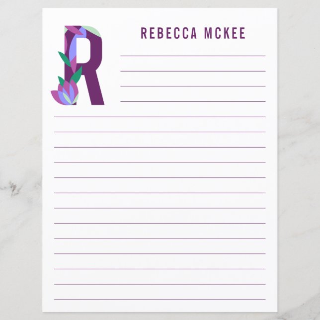 Abstraktes Blumenpapier (Vorderseite)