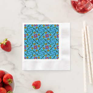 Abstraktes Blumenpapier Serviette