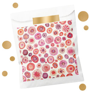 Abstraktes Blumenrosa Geschenktütchen