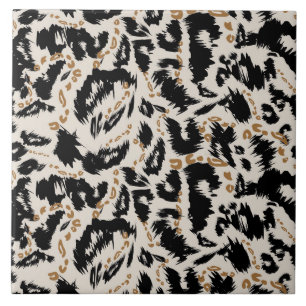 Abstraktes Bohemian-Afrika-Leopard-Muster  Fliese