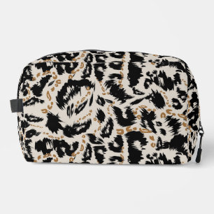 Abstraktes Bohemian-Afrika-Leopard-Muster Waschbeutel