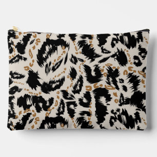 Abstraktes Bohemian-Afrika-Leopard-Muster  Zubehörtasche