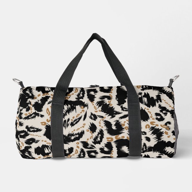 Abstraktes Bohemian-Afrika-Leopardenmuster  Duffle Bag (Vorderseite)