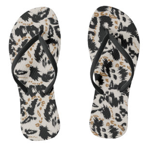 Abstraktes Bohemian-Afrika-Leopardenmuster  Flip Flops