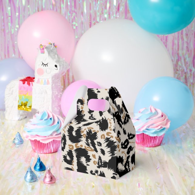 Abstraktes Bohemian-Afrika-Leopardenmuster  Geschenkschachtel (Party)