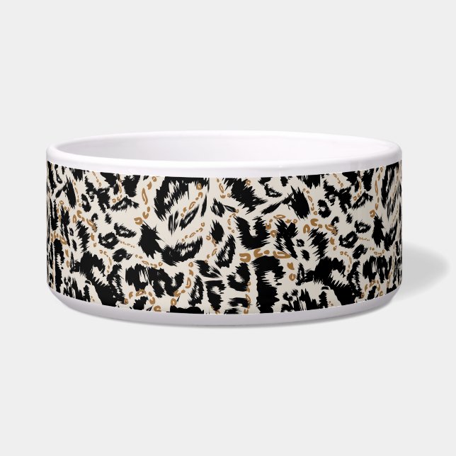 Abstraktes Bohemian-Afrika-Leopardenmuster  Napf (Vorderseite)