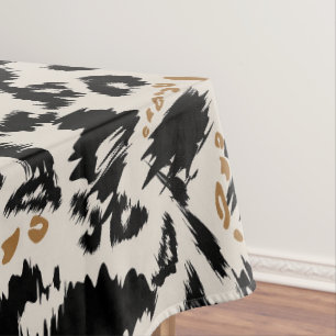Abstraktes Bohemian-Afrika-Leopardenmuster Tischdecke