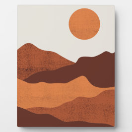 Abstraktes Boho Chic Wüste Berge Landschaft Fotoplatte