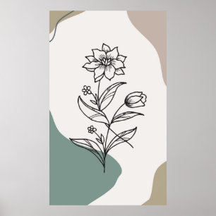 Abstraktes Boho-Design Poster