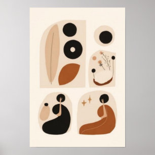 Abstraktes Boho-Galeriewand-Set Minimalistische Poster