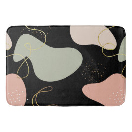 Abstraktes Boho Geometric-Muster für Bio Formen Badematte
