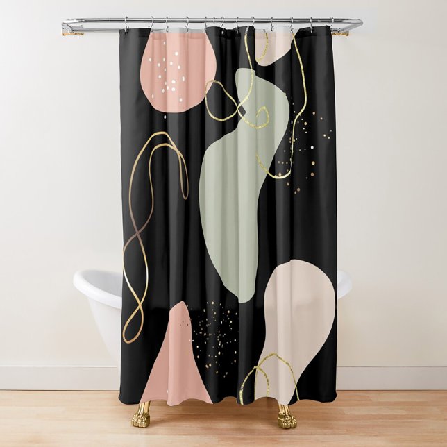 Abstraktes Boho Geometric-Muster für Bio Formen Duschvorhang (Von Creator hochgeladen)