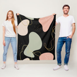 Abstraktes Boho Geometric-Muster für Bio Formen Fleecedecke