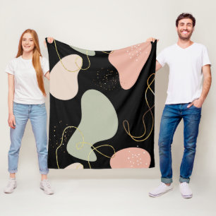 Abstraktes Boho Geometric-Muster für Bio Formen Fleecedecke