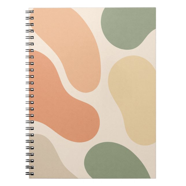 Abstraktes Boho-Shapes-Notebook Notizblock (Vorderseite)
