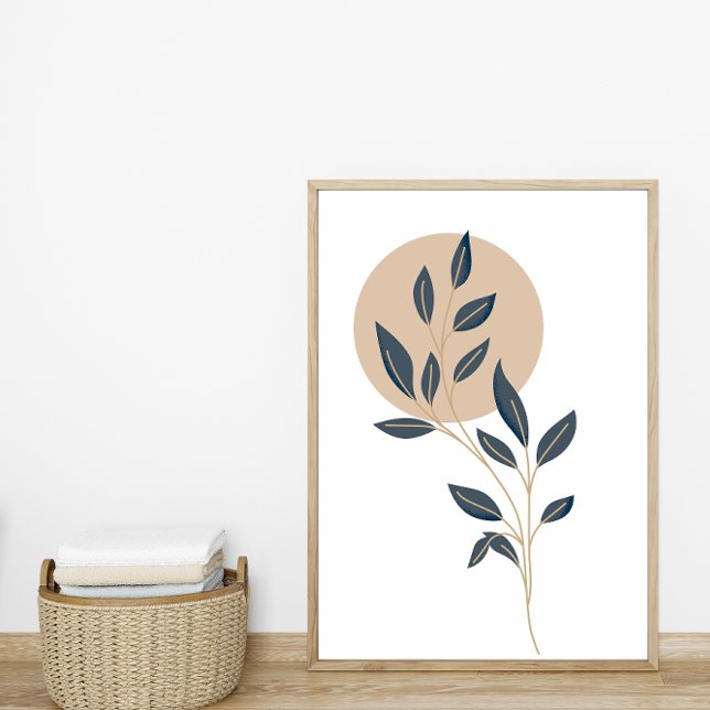 Abstraktes Boho Style Design Leaf Botanical Poster (Von Creator hochgeladen)